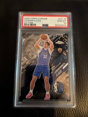 Topps Chrome Cooper Flagg Go Time Rookie Card PSA 10 GT-16